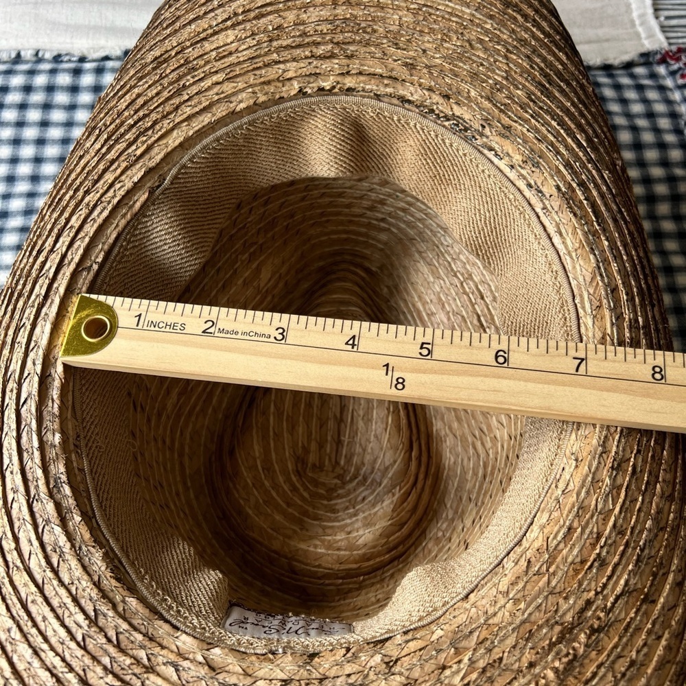 Brown Straw Cowboy Hat with Black Band - Picture 6 of 11